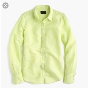 ✨ J. Crew Perfect Shirt in Crosshatch Linen ✨